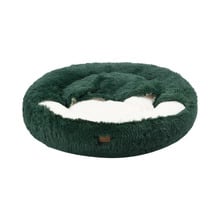 Hooded Donut Faux Fur Dog Bed